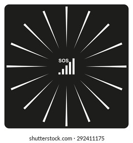 no signal, poor signal strength, signal strength indicator. icon. vector design