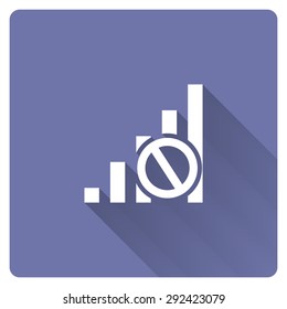 no signal, poor signal strength, signal strength indicator. icon. vector design