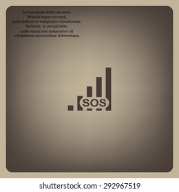 no signal, poor signal strength, signal strength indicator. icon. vector design