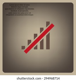 no signal, poor signal strength, signal strength indicator. icon. vector design