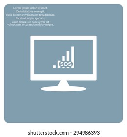 no signal, poor signal strength, signal strength indicator. icon. vector design