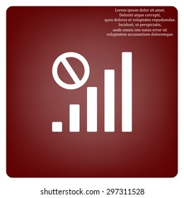 no signal, poor signal strength, signal strength indicator. icon. vector design