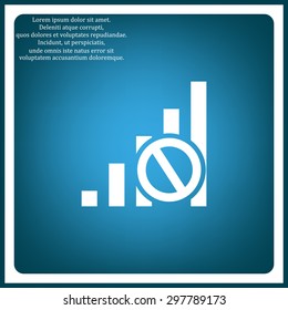no signal, poor signal strength, signal strength indicator. icon. vector design
