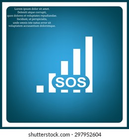 no signal, poor signal strength, signal strength indicator. icon. vector design