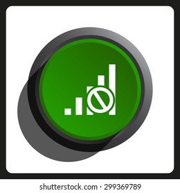 no signal, poor signal strength, signal strength indicator. icon. vector design