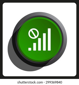 no signal, poor signal strength, signal strength indicator. icon. vector design