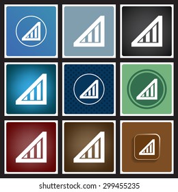 no signal, poor signal strength, signal strength indicator. icon. vector design