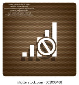 no signal, poor signal strength, signal strength indicator. icon. vector design