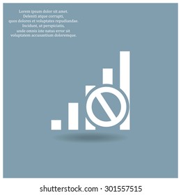 no signal, poor signal strength, signal strength indicator. icon. vector design