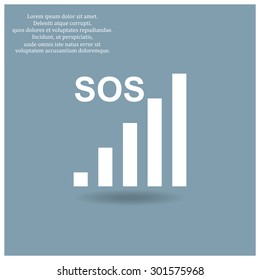 no signal, poor signal strength, signal strength indicator. icon. vector design