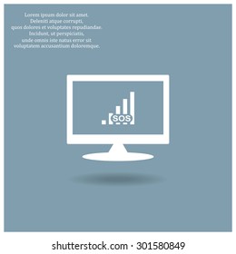no signal, poor signal strength, signal strength indicator. icon. vector design