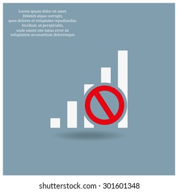 no signal, poor signal strength, signal strength indicator. icon. vector design
