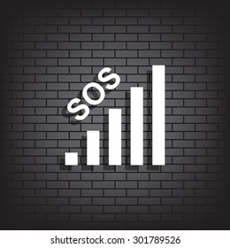 no signal, poor signal strength, signal strength indicator. icon. vector design