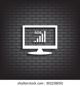 no signal, poor signal strength, signal strength indicator. icon. vector design