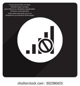 no signal, poor signal strength, signal strength indicator. icon. vector design