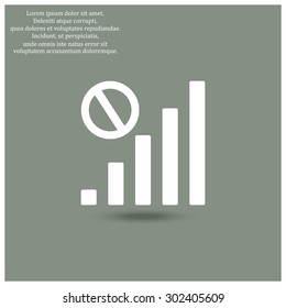 no signal, poor signal strength, signal strength indicator. icon. vector design