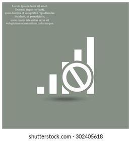 no signal, poor signal strength, signal strength indicator. icon. vector design