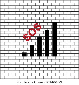 no signal, poor signal strength, signal strength indicator. icon. vector design