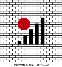 no signal, poor signal strength, signal strength indicator. icon. vector design