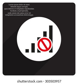 no signal, poor signal strength, signal strength indicator. icon. vector design
