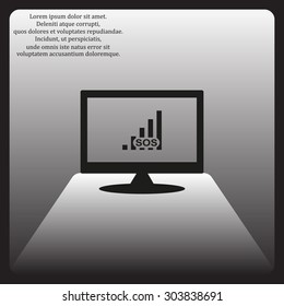 no signal, poor signal strength, signal strength indicator. icon. vector design