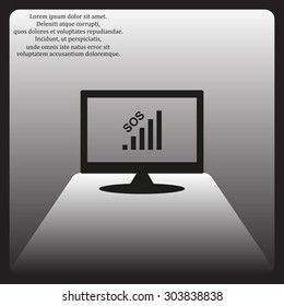 no signal, poor signal strength, signal strength indicator. icon. vector design