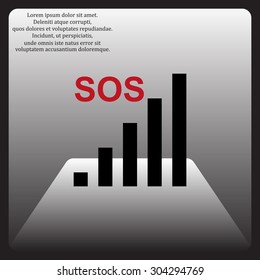 no signal, poor signal strength, signal strength indicator. icon. vector design