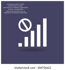 no signal, poor signal strength, signal strength indicator. icon. vector design