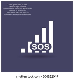 no signal, poor signal strength, signal strength indicator. icon. vector design