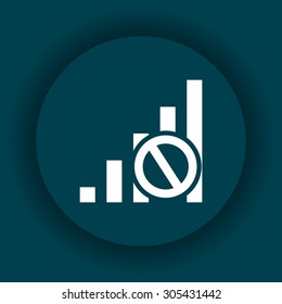 no signal, poor signal strength, signal strength indicator. icon. vector design