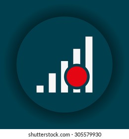 no signal, poor signal strength, signal strength indicator. icon. vector design