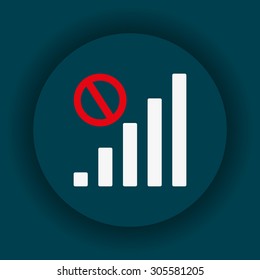 no signal, poor signal strength, signal strength indicator. icon. vector design