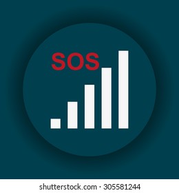 no signal, poor signal strength, signal strength indicator. icon. vector design