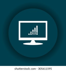 no signal, poor signal strength, signal strength indicator. icon. vector design