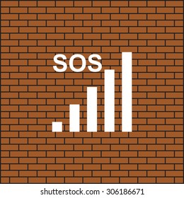 no signal, poor signal strength, signal strength indicator. icon. vector design