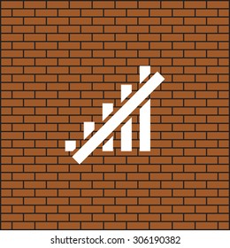 no signal, poor signal strength, signal strength indicator. icon. vector design