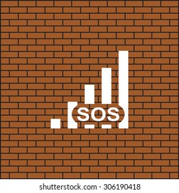 no signal, poor signal strength, signal strength indicator. icon. vector design