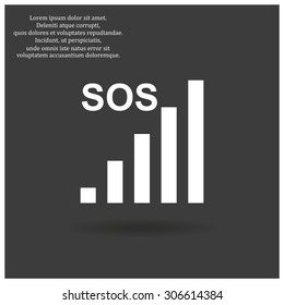 no signal, poor signal strength, signal strength indicator. icon. vector design