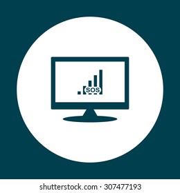 no signal, poor signal strength, signal strength indicator. icon. vector design
