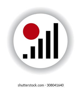 no signal, poor signal strength, signal strength indicator. icon. vector design