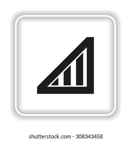 no signal, poor signal strength, signal strength indicator. icon. vector design