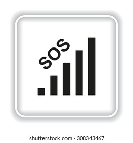 no signal, poor signal strength, signal strength indicator. icon. vector design