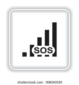 no signal, poor signal strength, signal strength indicator. icon. vector design