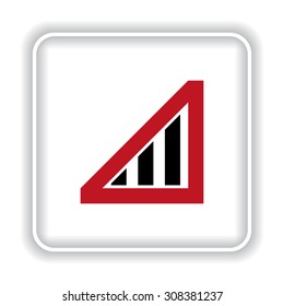 no signal, poor signal strength, signal strength indicator. icon. vector design
