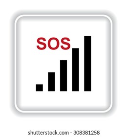 no signal, poor signal strength, signal strength indicator. icon. vector design