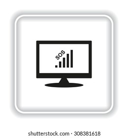 no signal, poor signal strength, signal strength indicator. icon. vector design