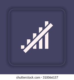 no signal, poor signal strength, signal strength indicator. icon. vector design