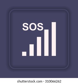 no signal, poor signal strength, signal strength indicator. icon. vector design