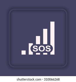 no signal, poor signal strength, signal strength indicator. icon. vector design