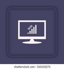 no signal, poor signal strength, signal strength indicator. icon. vector design